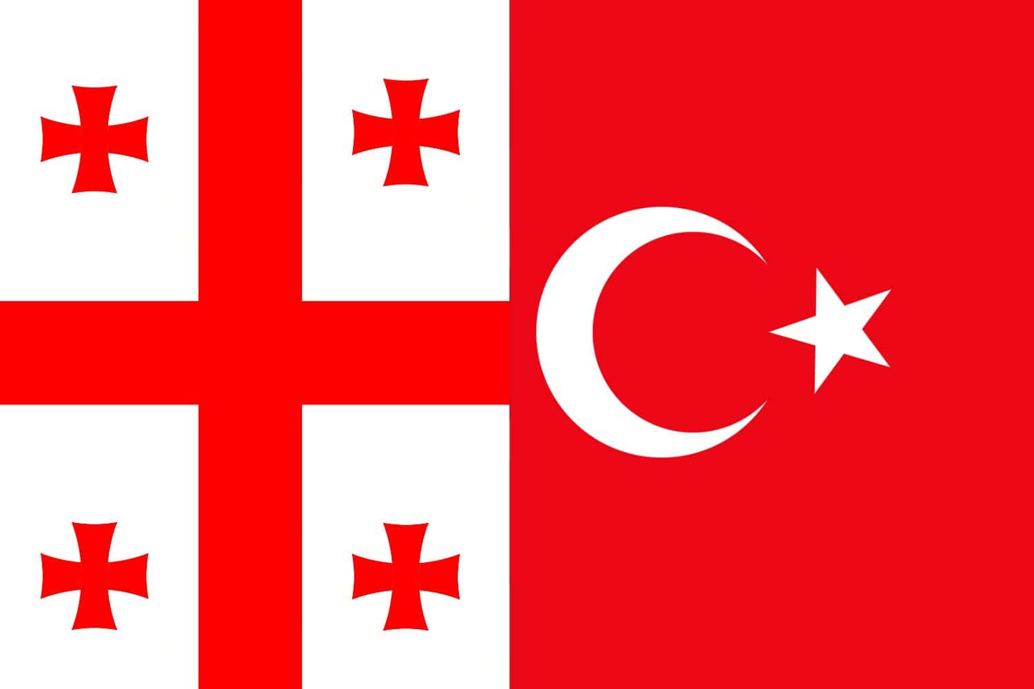 Georgia Flag vs Turkish Flag Flags Flag of Georgia Georgia Flag vs Turkish Flag