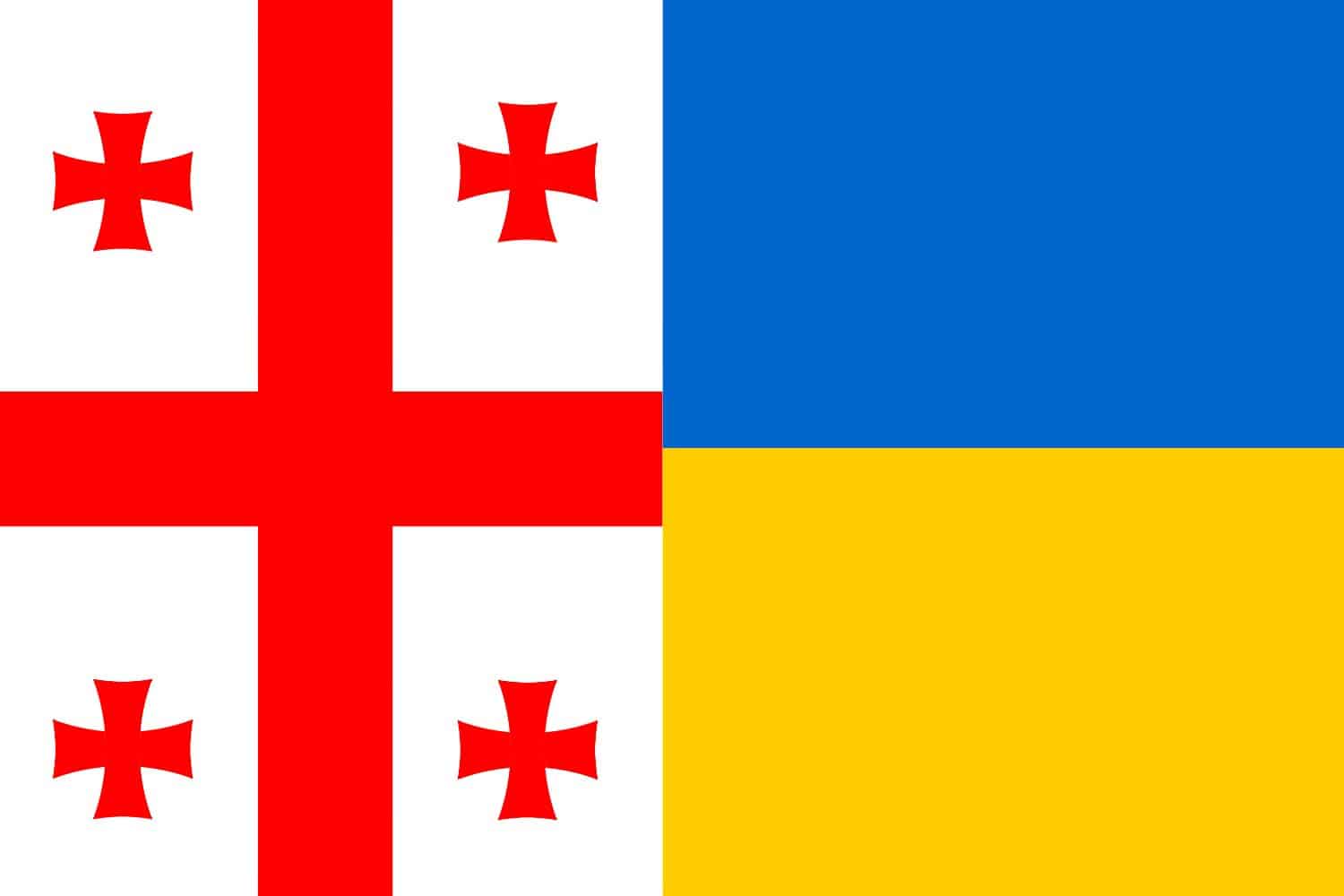 Georgia Flag vs Ukraine Flag Flags Flag of Georgia Georgia Flag vs Ukraine Flag