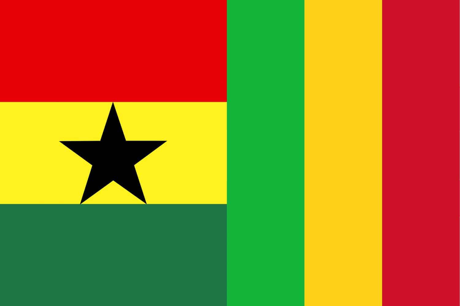 Ghanaian Flag vs Mali Flag Flags Flag of Ghana Ghanaian Flag vs Mali Flag