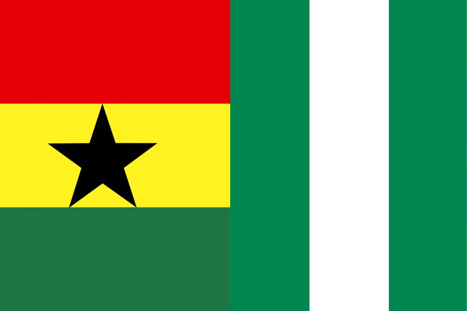 Ghanaian Flag vs Nigerian Flag Flags Flag of Ghana Ghanaian Flag vs Nigerian Flag