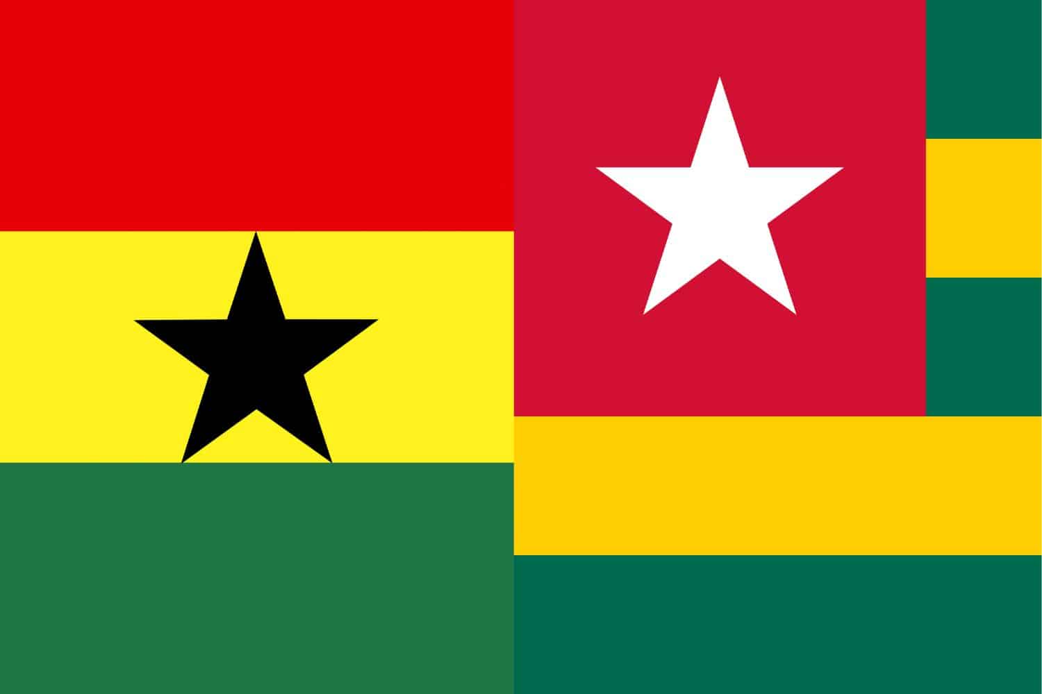Ghanaian Flag vs Togolese Flag Flags Flag of Ghana Ghanaian Flag vs Togolese Flag
