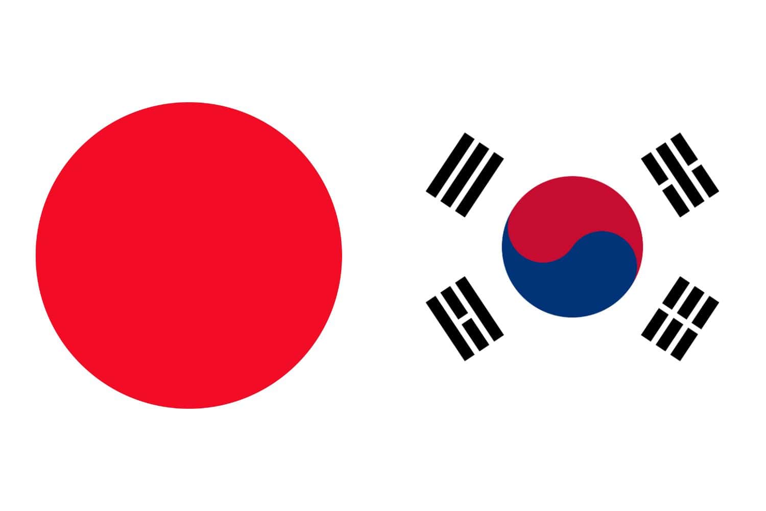 Japanese Flag vs South Korean Flag Flags Flag of Japan Japanese Flag vs South Korean Flag