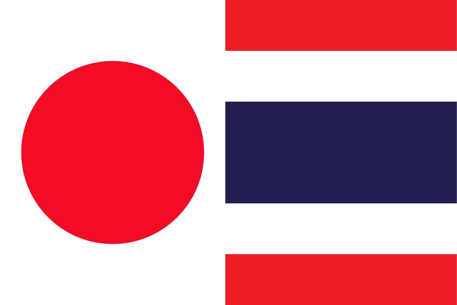 Japanese Flag vs Thai Flag Flags Flag of Japan Japanese Flag vs Thai Flag