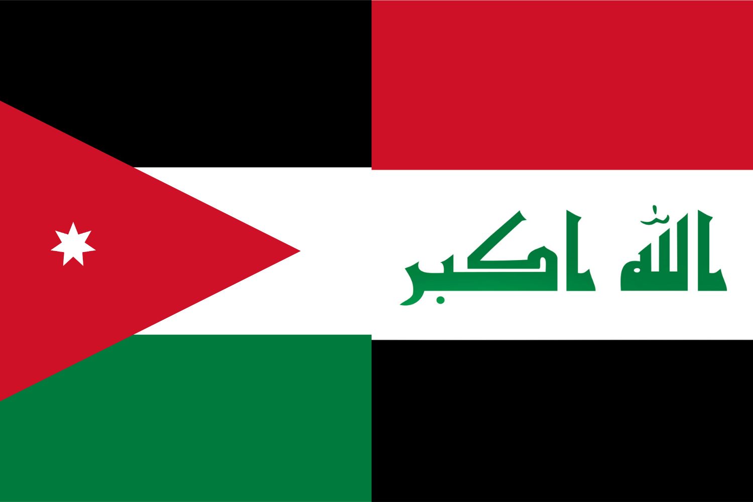 Jordanian Flag vs Iraqi Flag Jordan, Flags Flag of Jordan Jordanian Flag vs Iraqi Flag