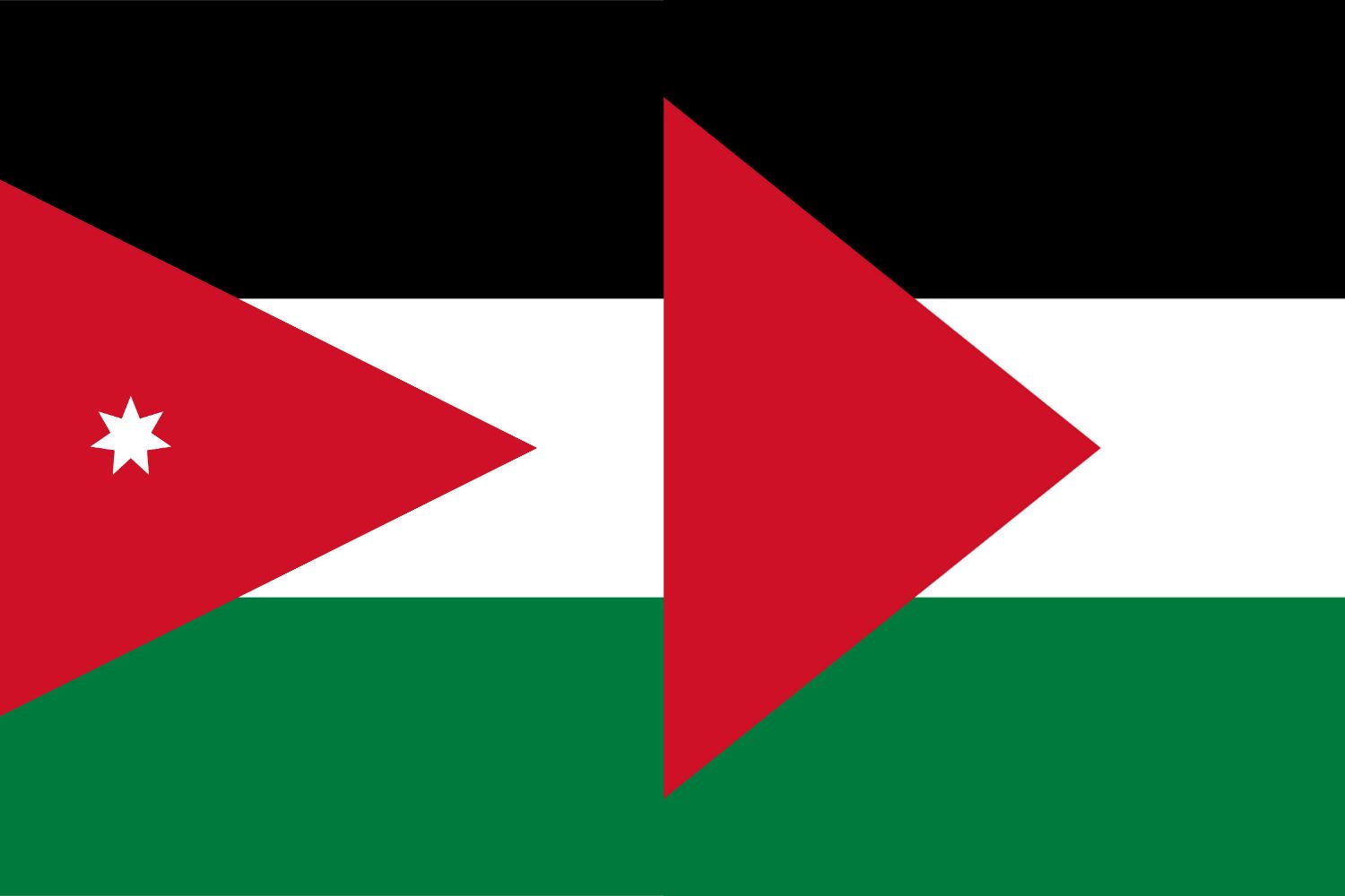 Jordanian Flag vs Palestinian Flag Jordan, Flags Flag of Jordan Jordanian Flag vs Palestinian Flag