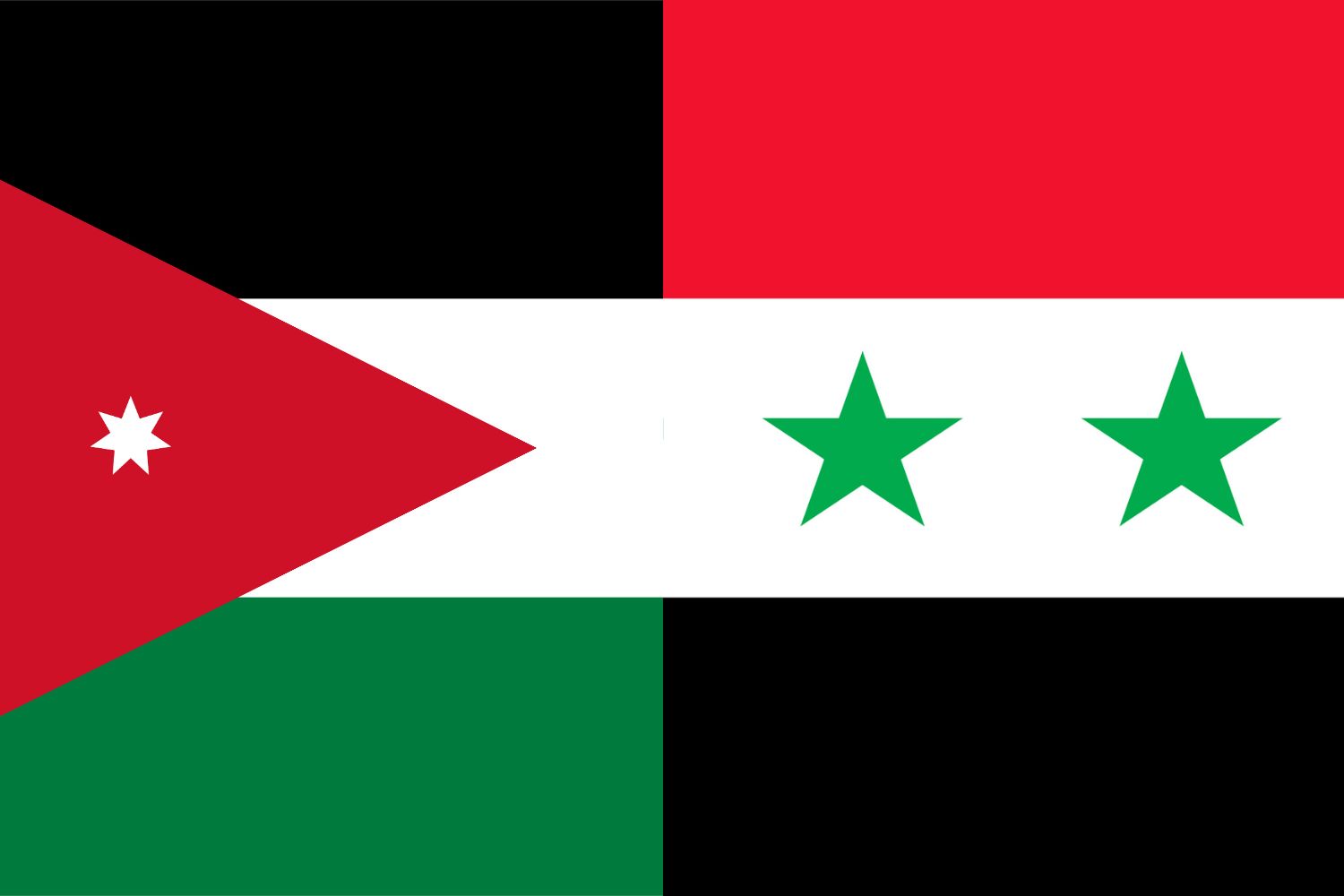 Jordanian Flag vs Syrian Flag Jordan, Flags Flag of Jordan Jordanian Flag vs Syrian Flag