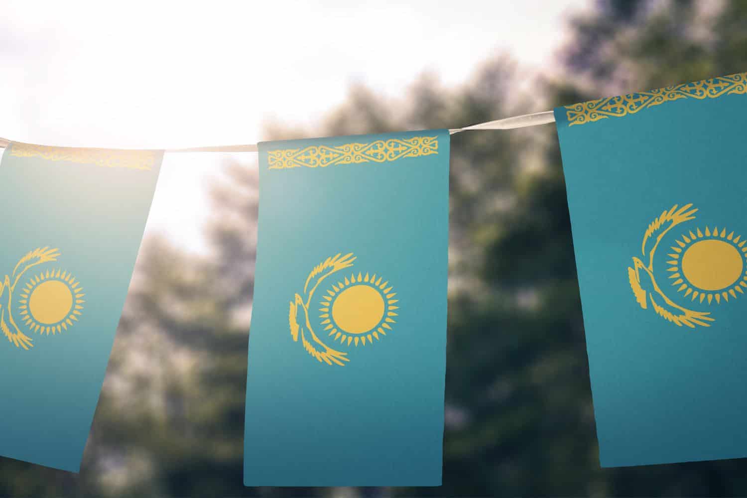 Kazakh flag Flags Kazakhstan flag