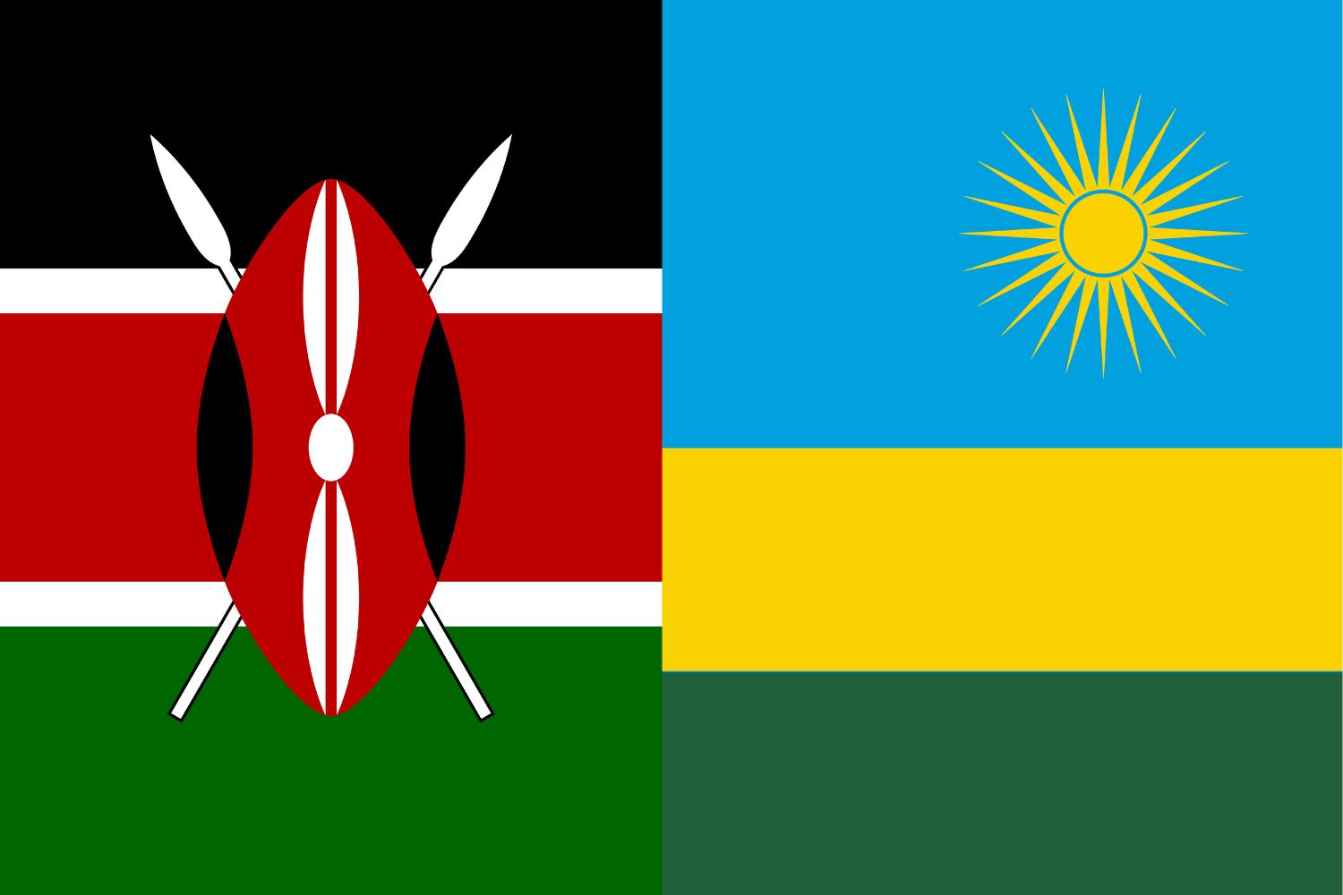 Kenyan Flag vs Rwandan Flag Flags Flag of Kenya Kenyan Flag vs Rwandan Flag