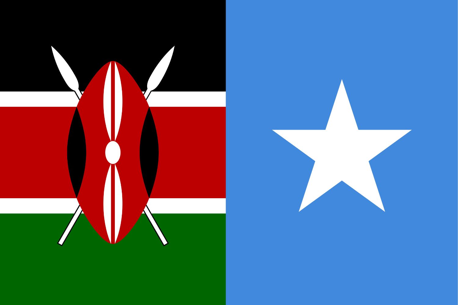 Kenyan Flag vs Somali Flag Flags Flag of Kenya Kenyan Flag vs Somali Flag
