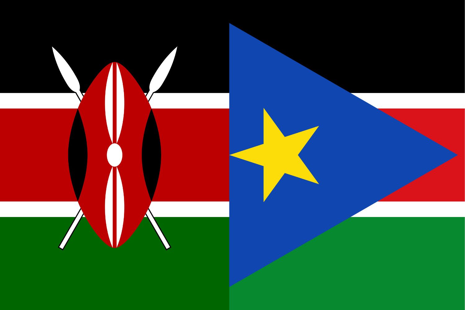 Kenyan Flag vs South Sudanese Flag Flags Flag of Kenya Kenyan Flag vs South Sudanese Flag