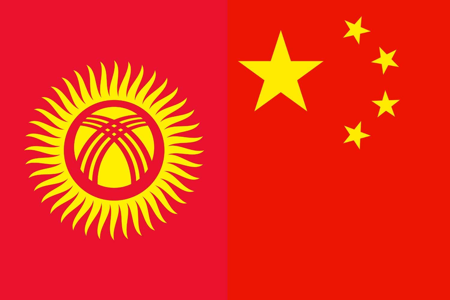 Kyrgyzstani Flag vs Chinese Flag Flags Flag of Kyrgyzstan Kyrgyzstani Flag vs Chinese Flag