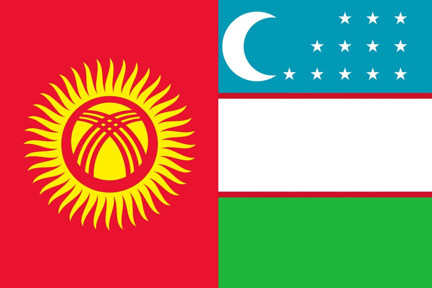 Kyrgyzstani Flag vs Uzbek Flag Flags Flag of Kyrgyzstan Kyrgyzstani Flag vs Uzbek Flag