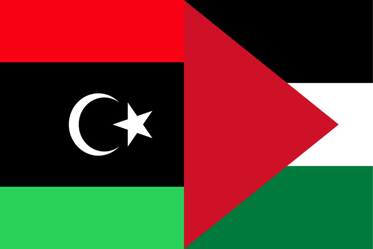 Libyan Flag vs Palestinian Flag Flags Flag of Libya Libyan Flag vs Palestinian Flag