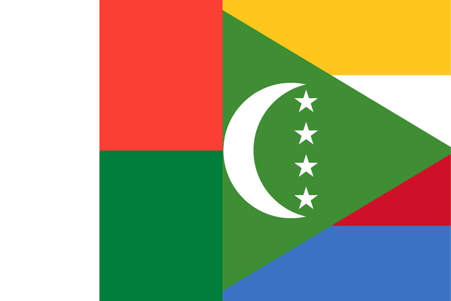 Madagascar Flag vs Comoros Flag Flags Flag of Madagascar Madagascar Flag vs Comoros Flag