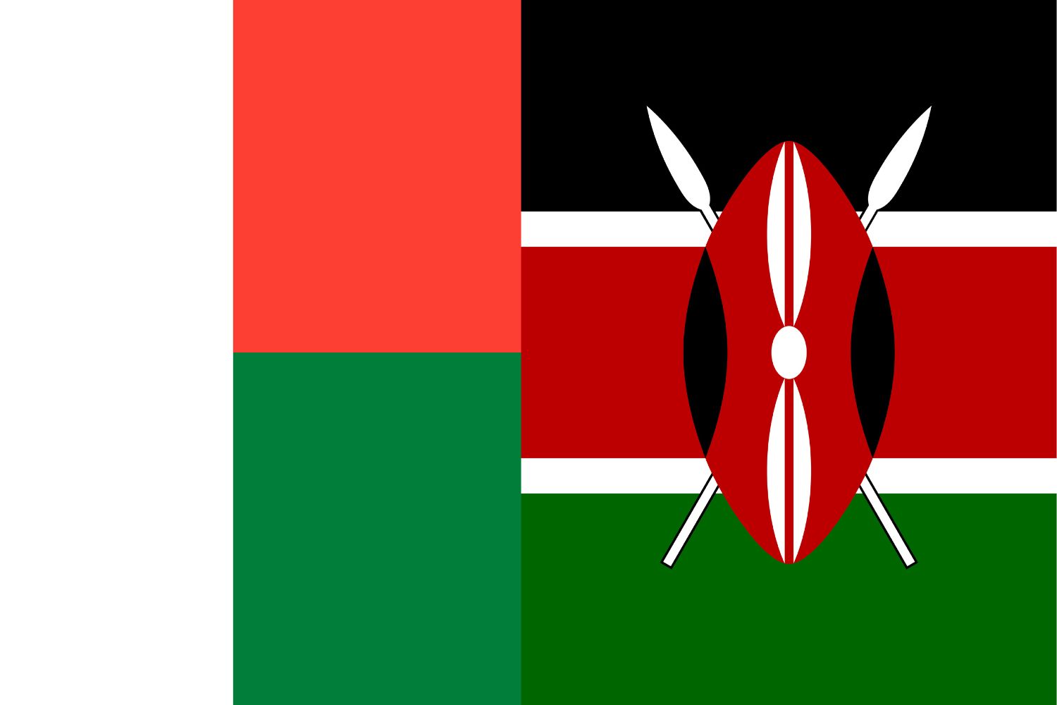 Madagascar Flag vs Kenyan Flag Flags Flag of Madagascar Madagascar Flag vs Kenyan Flag