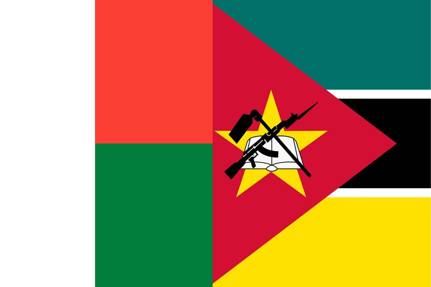 Madagascar Flag vs Mozambique Flag Flags Flag of Madagascar Madagascar Flag vs Mozambique Flag