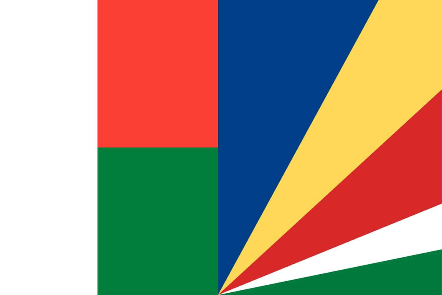 Madagascar Flag vs Seychelles Flag Flags Flag of Madagascar Madagascar Flag vs Seychelles Flag