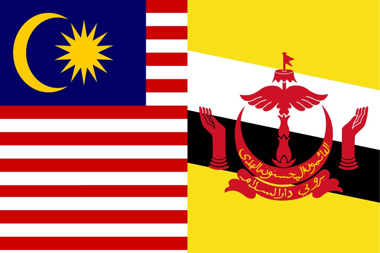 Malaysian Flag vs Bruneian Flag Flags Flag of Malaysia Malaysian Flag vs Bruneian Flag