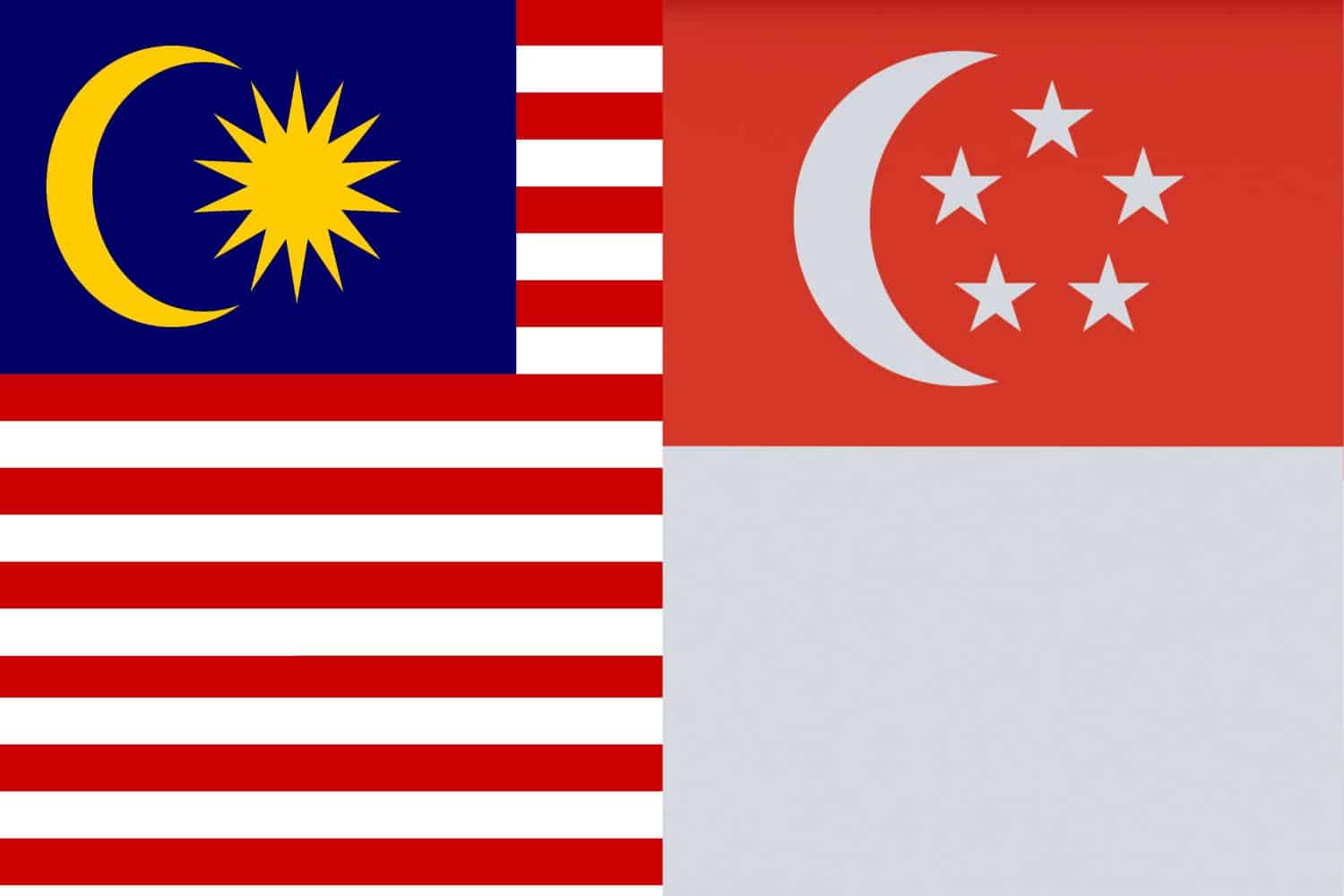 Malaysian Flag vs Singaporean Flag Flags Flag of Malaysia Malaysian Flag vs Singaporean Flag