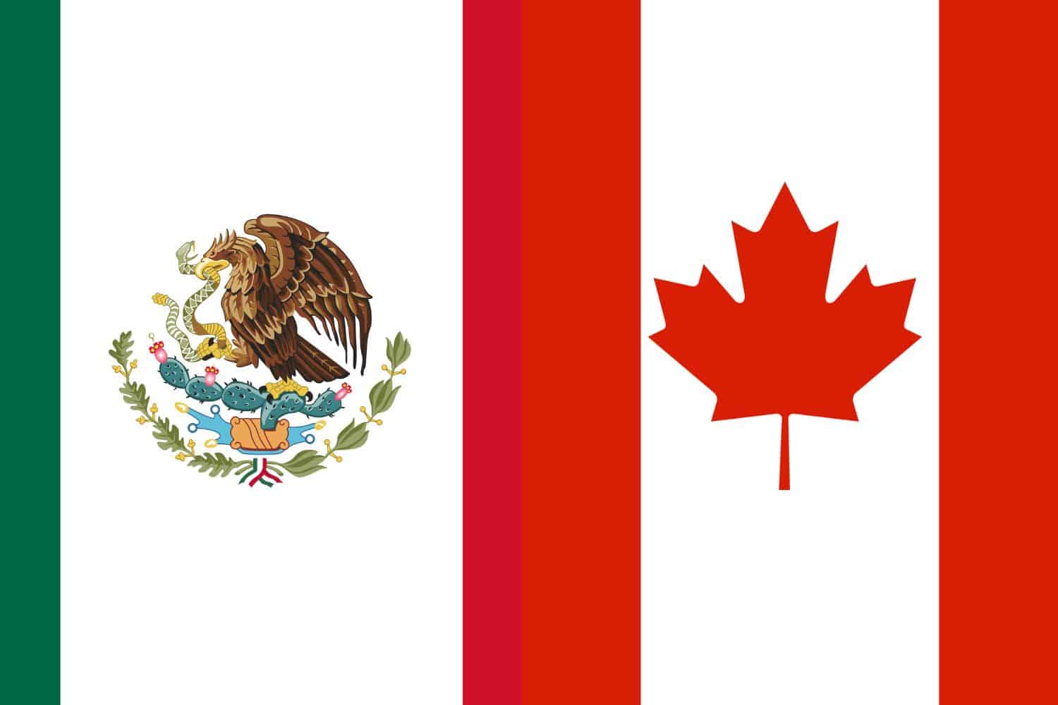 Mexican Flag vs Canadian Flag Flags Flag of Mexico Mexican Flag vs Canadian Flag