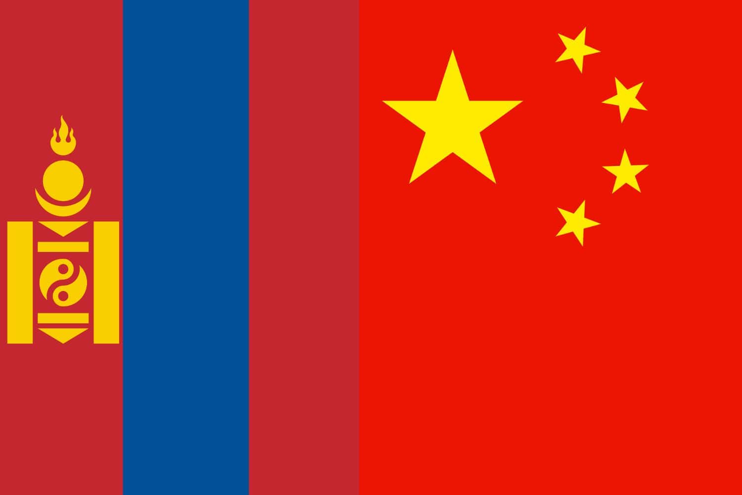 Mongolian Flag vs Chinese Flag 1 Flags Flag of Mongolia Mongolian Flag vs Chinese Flag 1