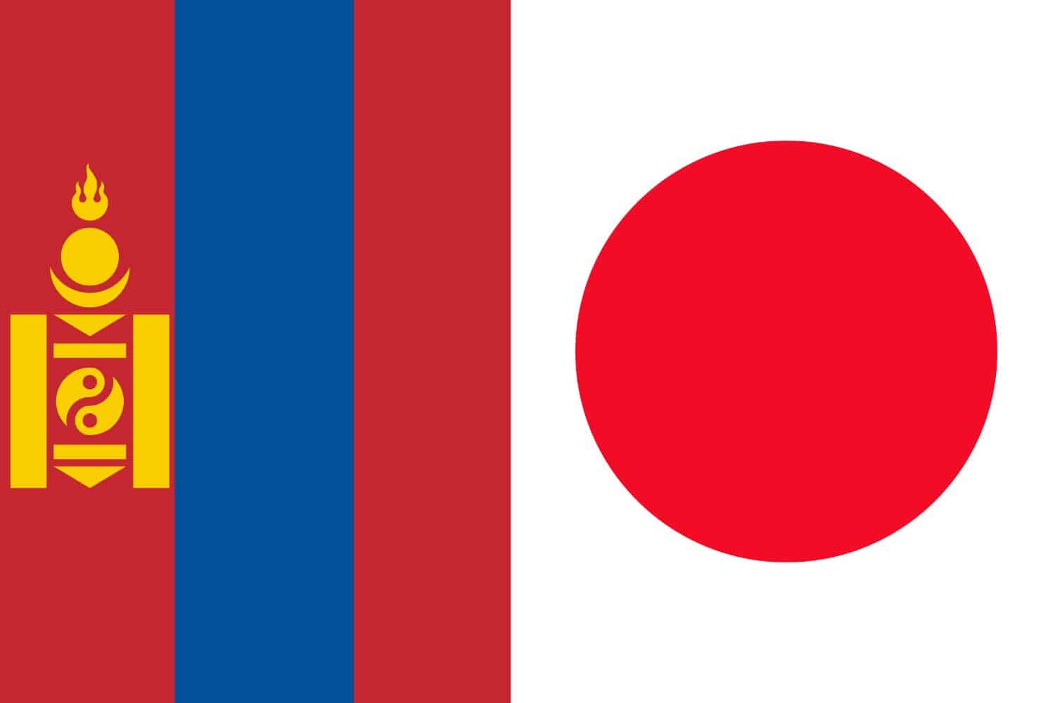 Mongolian Flag vs Japanese Flag 1 Flags Flag of Mongolia Mongolian Flag vs Japanese Flag 1