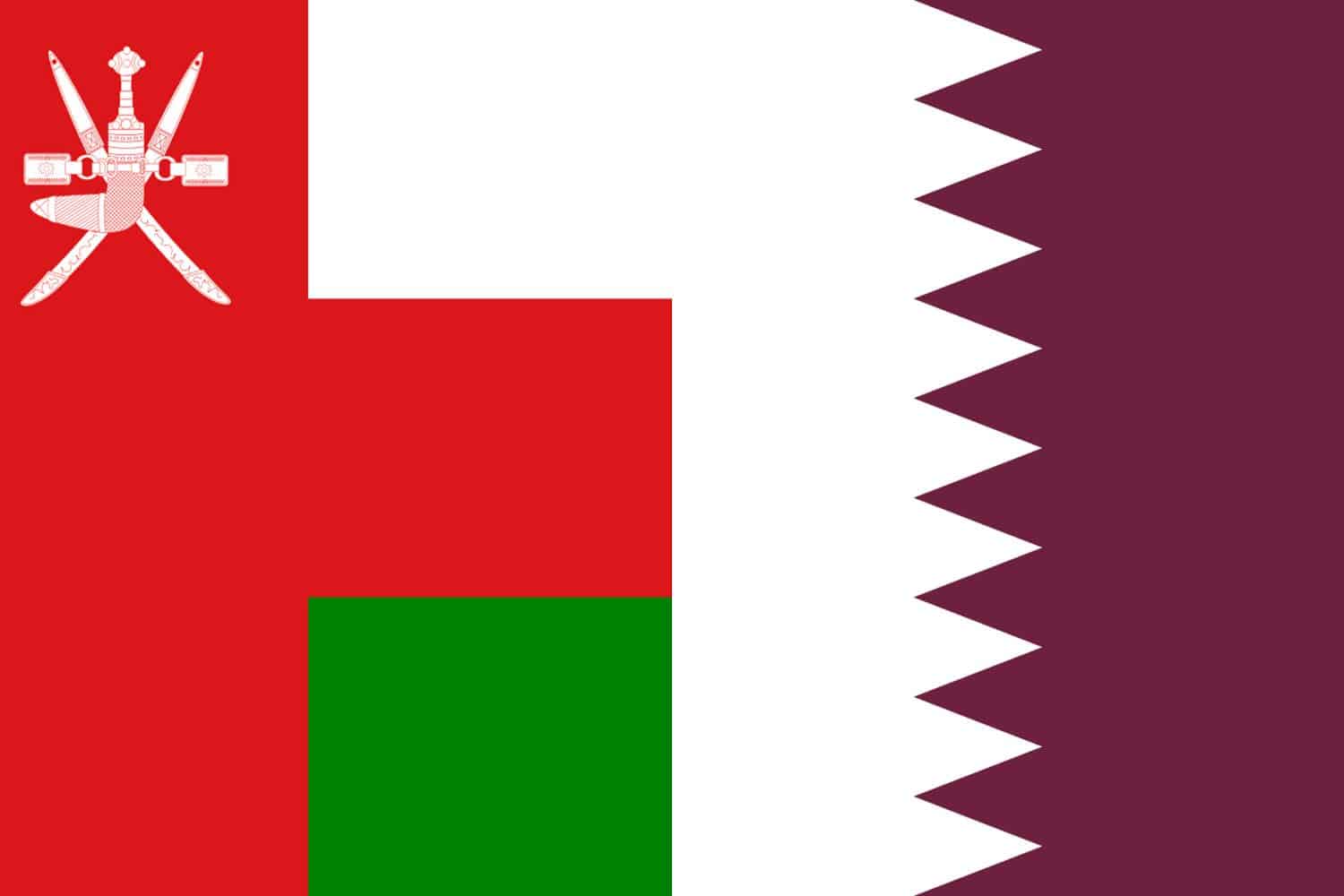 Omani Flag vs Qatari Flag 1 Flags Flag of Oman Omani Flag vs Qatari Flag 1