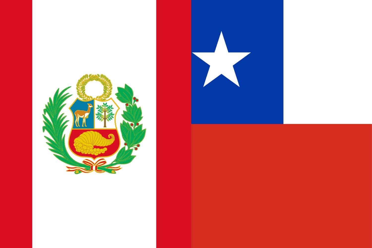 Peruvian Flag vs Chilean Flag Flags Flag of Peru Peruvian Flag vs Chilean Flag