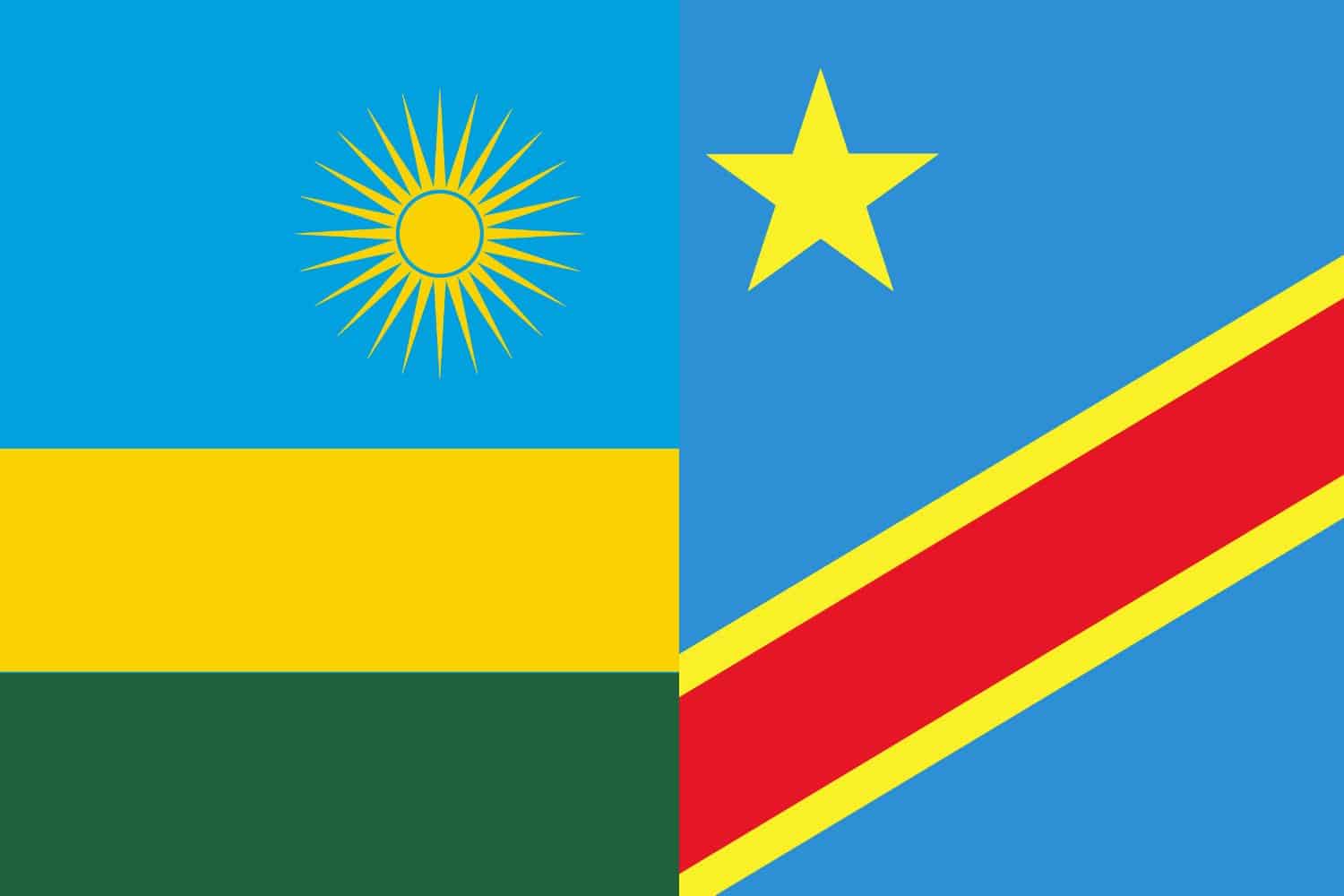 Rwandan Flag vs Democratic Republic of the Congo DRC Flag Flags Flag of Rwanda Rwandan Flag vs Democratic Republic of the Congo DRC Flag