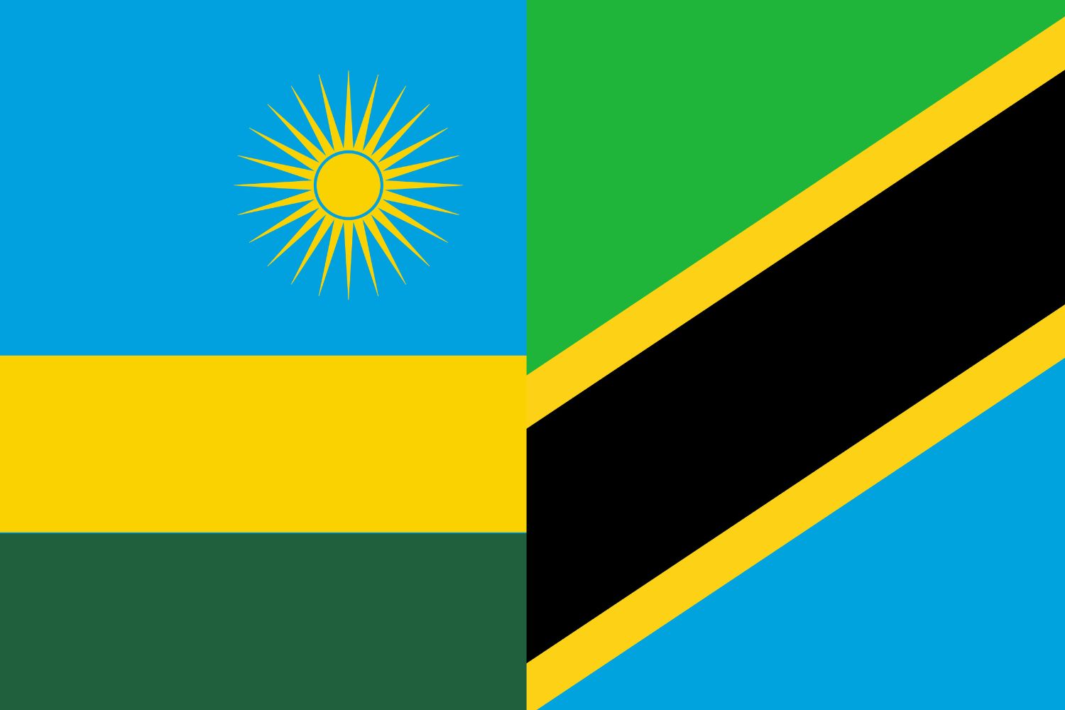 Rwandan Flag vs Tanzanian Flag Flags Flag of Rwanda Rwandan Flag vs Tanzanian Flag