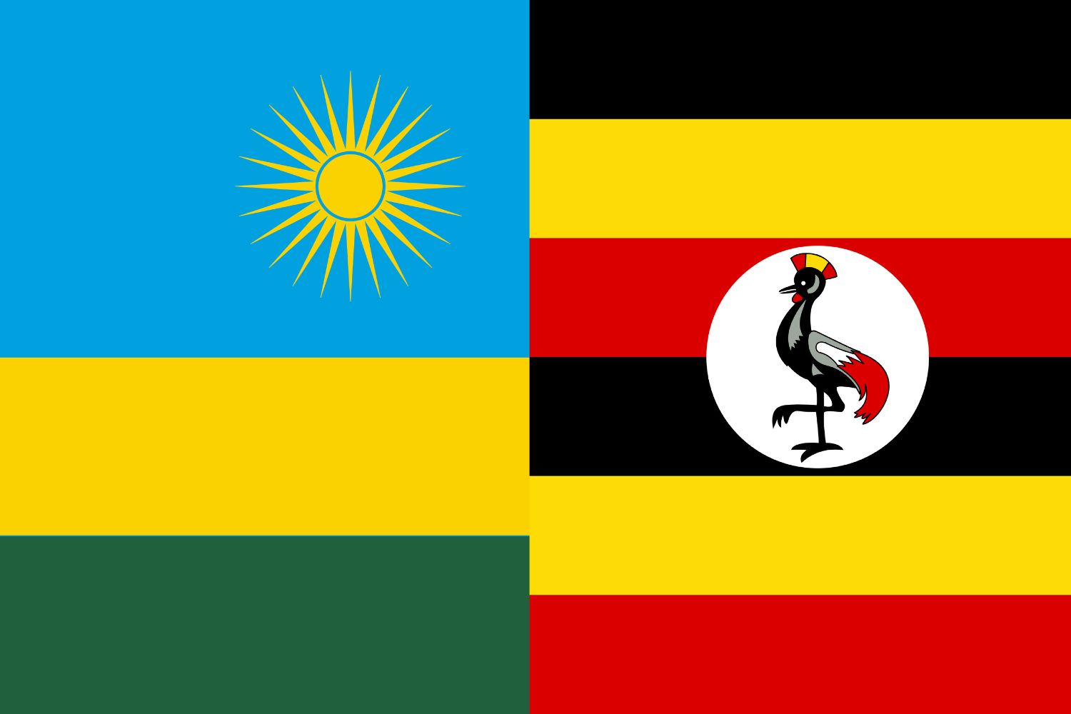 Rwandan Flag vs Ugandan Flag Flags Flag of Rwanda Rwandan Flag vs Ugandan Flag