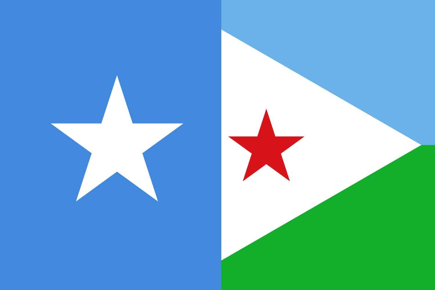 Somali Flag vs Djiboutian Flag Flags Flag of Somalia Somali Flag vs Djiboutian Flag