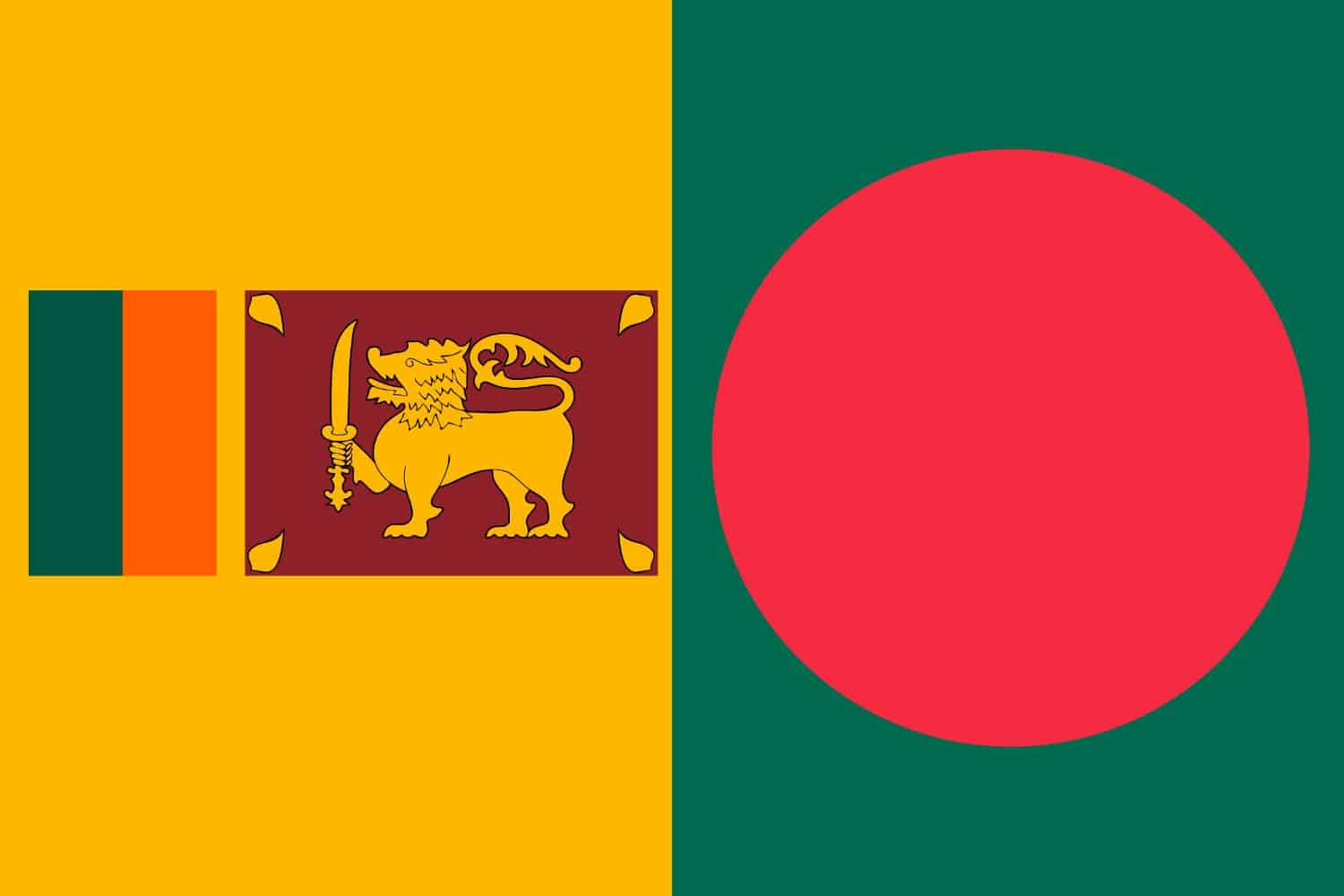 Sri Lankan Flag vs Bangladeshi Flag 1 Flags Flag of Sri Lanka Sri Lankan Flag vs Bangladeshi Flag 1