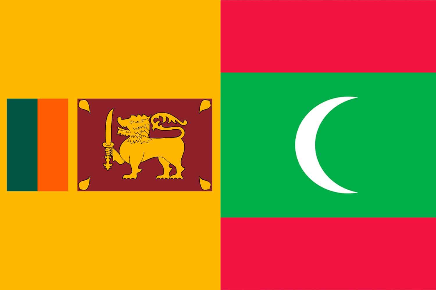 Sri Lankan Flag vs Maldivian Flag Flags Flag of Sri Lanka Sri Lankan Flag vs Maldivian Flag