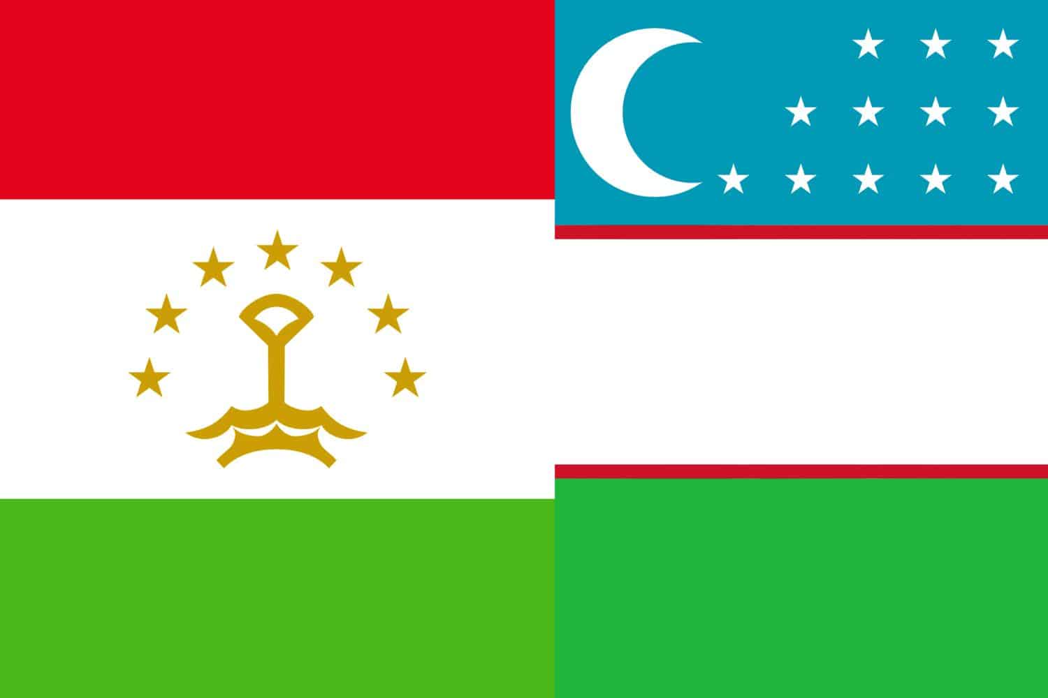 Tajikistan Flag vs Uzbekistan Flag Flags Flag of Tajikistan Tajikistan Flag vs Uzbekistan Flag