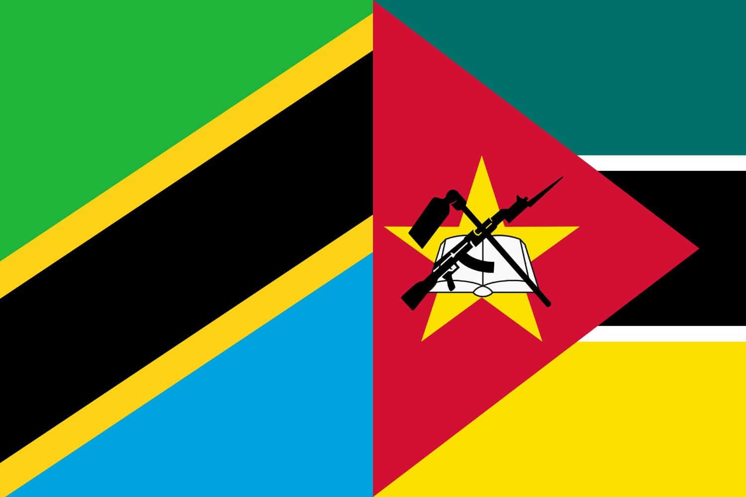 Tanzanian Flag vs Mozambican Flag Flags Flag of Tanzania Tanzanian Flag vs Mozambican Flag