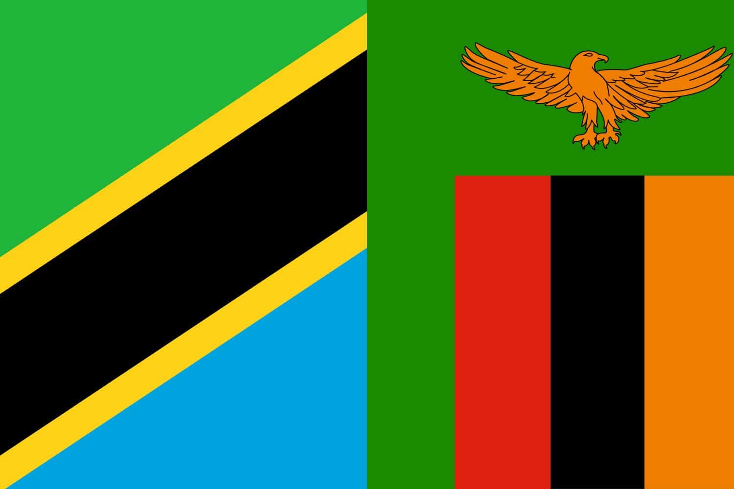 Tanzanian Flag vs Zambian Flag Flags Flag of Tanzania Tanzanian Flag vs Zambian Flag