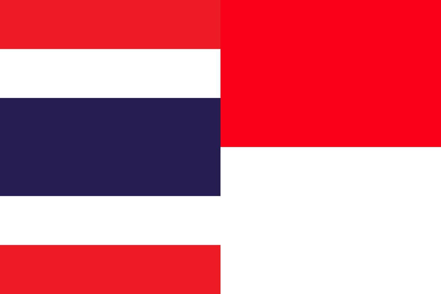 Thai Flag vs Indonesian Flag Flags Flag of Thailand Thai Flag vs Indonesian Flag
