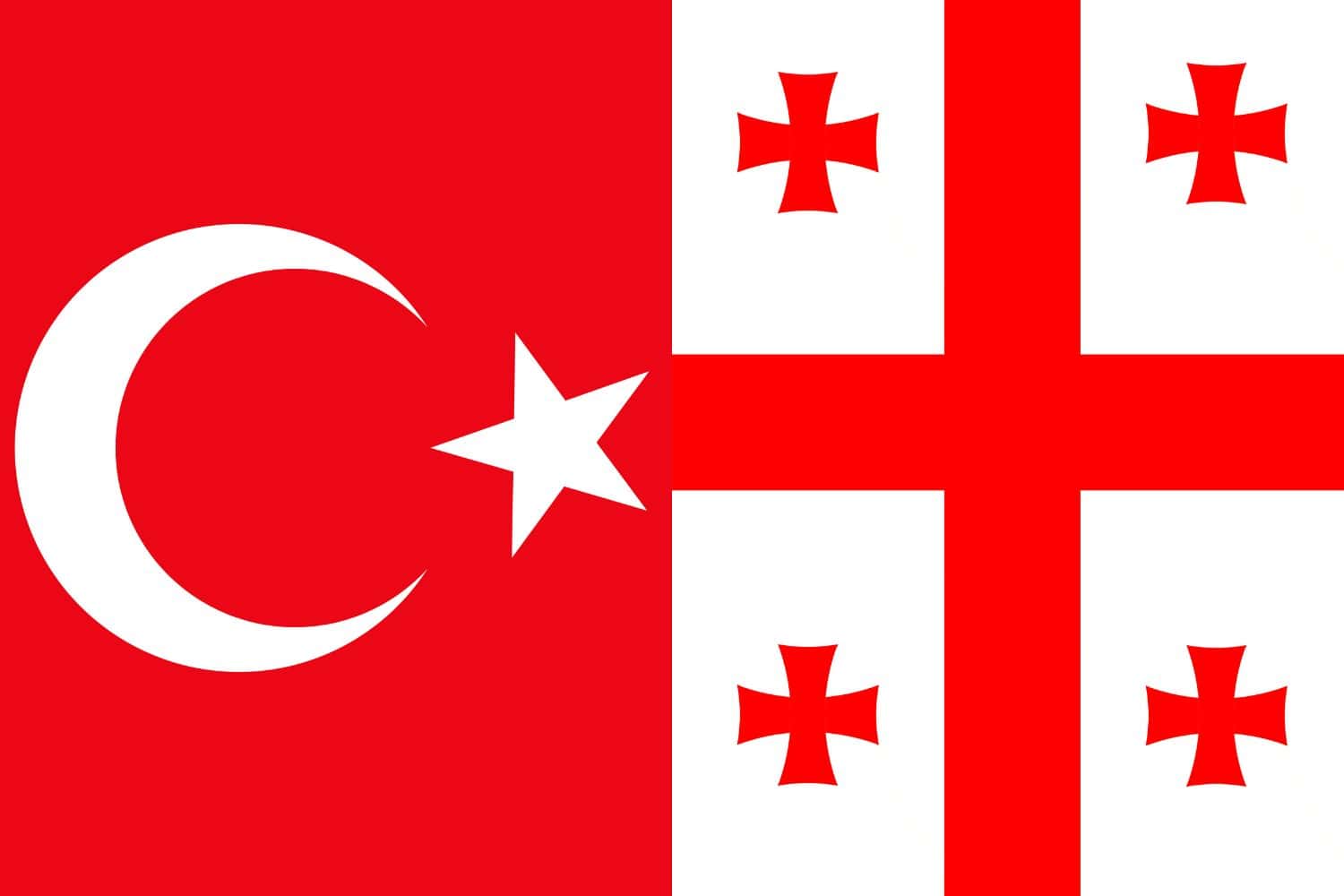 Turkish Flag vs Georgian Flag Flags Flag of Turkey Turkish Flag vs Georgian Flag