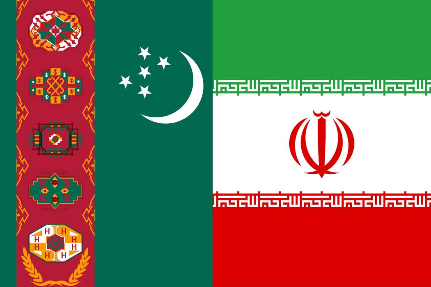 Turkmen Flag vs Iranian Flag Flags Flag of Turkmenistan Turkmen Flag vs Iranian Flag
