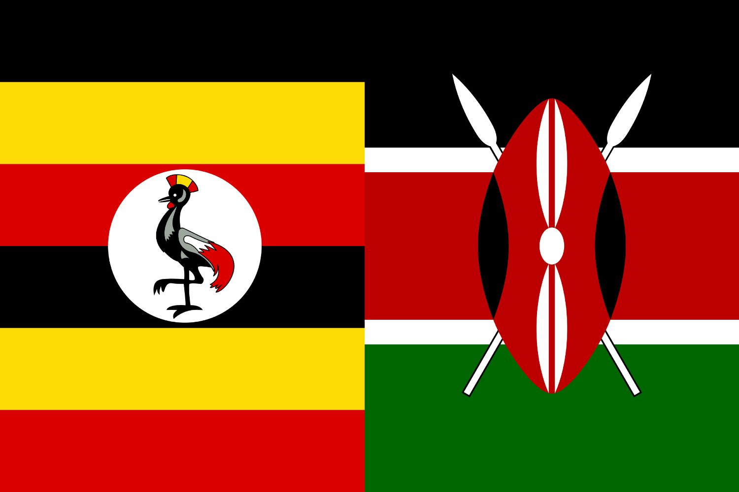 Ugandan Flag vs Kenyan Flag Flags Flag of Uganda Ugandan Flag vs Kenyan Flag