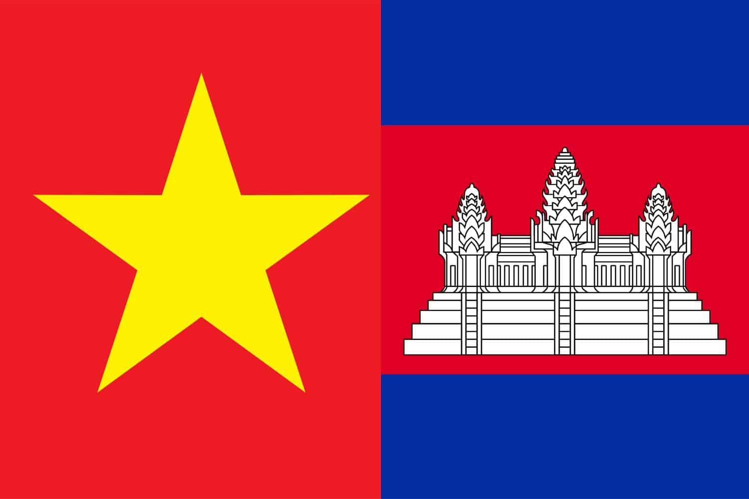 Vietnamese Flag vs Cambodian Flag Flags Flag of Vietnam Vietnamese Flag vs Cambodian Flag