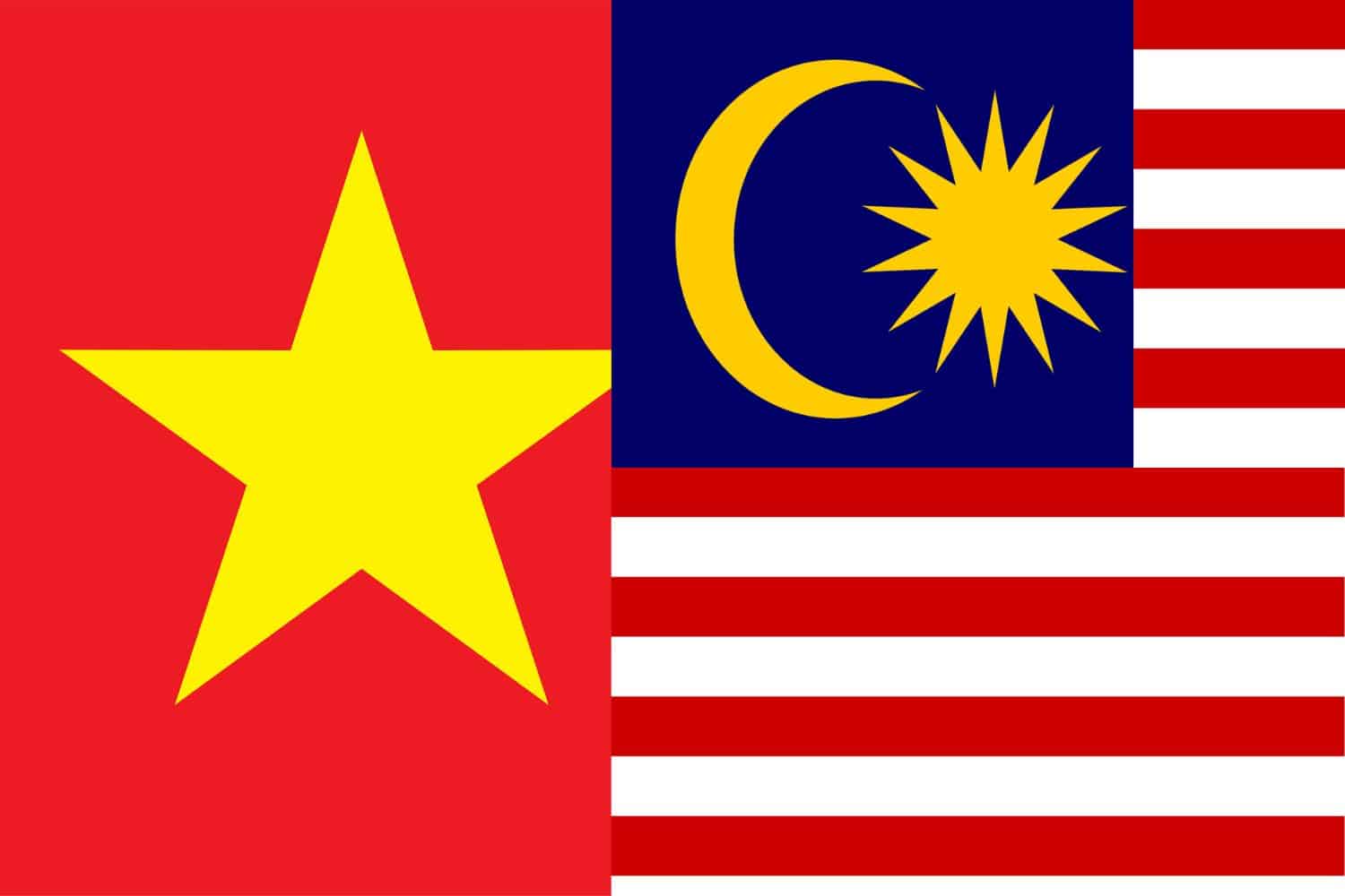Vietnamese Flag vs Malaysian Flag Flags Flag of Vietnam Vietnamese Flag vs Malaysian Flag
