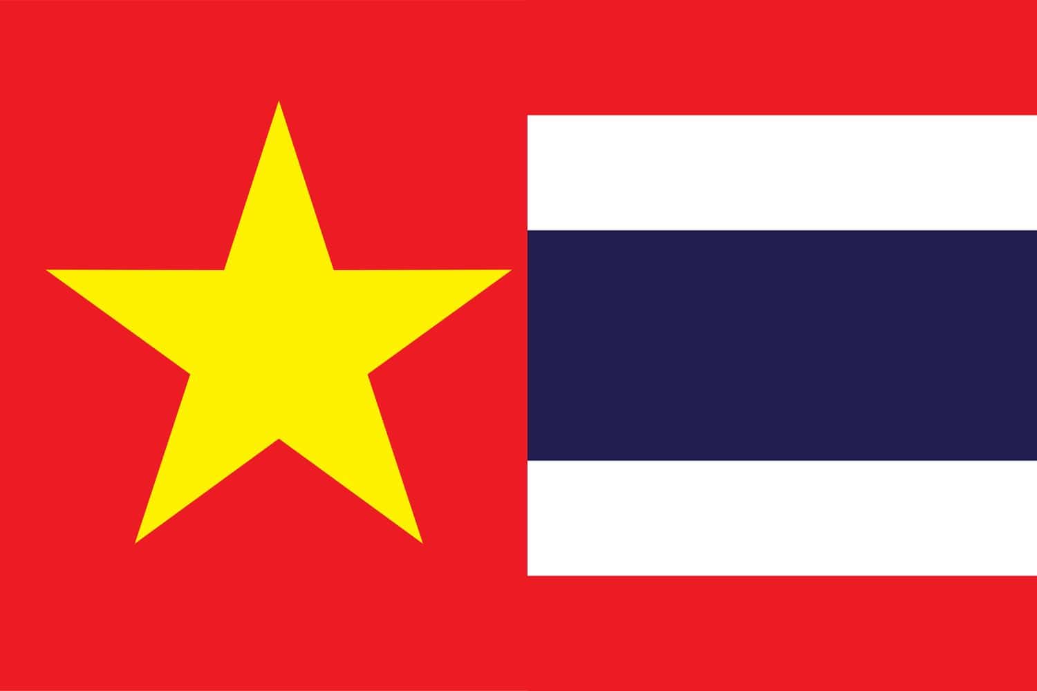 Vietnamese Flag vs Thai Flag Flags Flag of Vietnam Vietnamese Flag vs Thai Flag