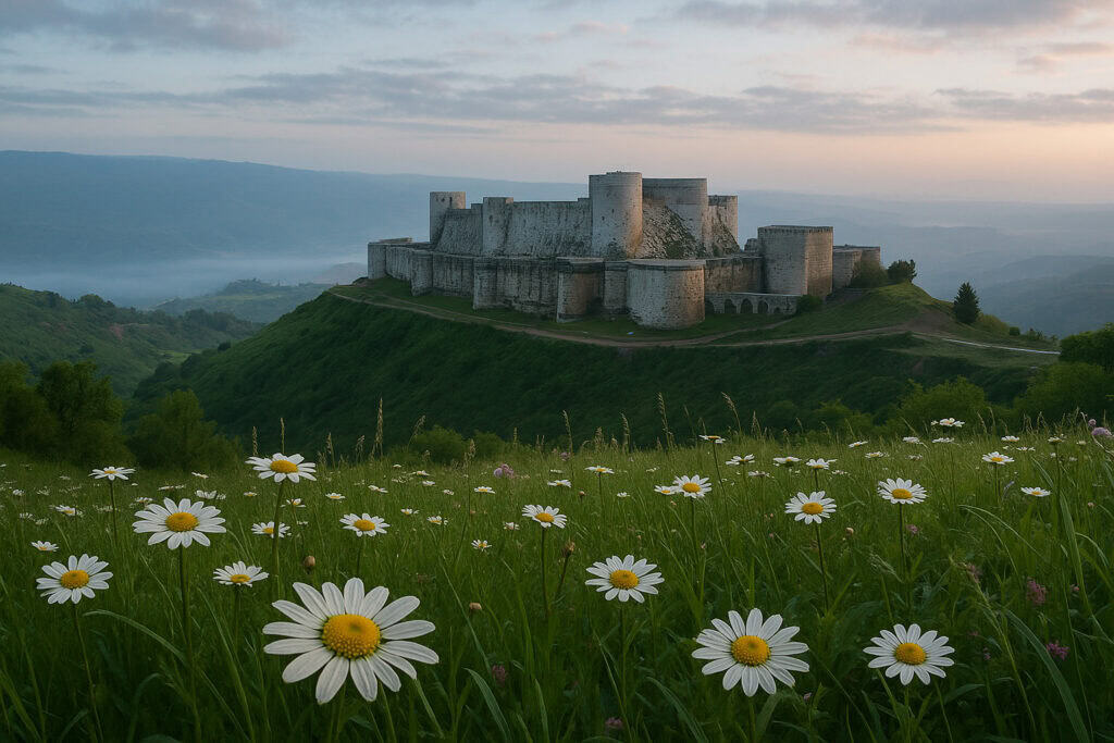Krak des Chevaliers Morning Syria Medium Krak des Chevaliers Morning Syria