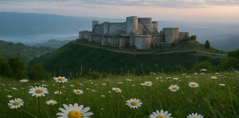 Krak des Chevaliers Morning Syria Krak des Chevaliers Morning Syria