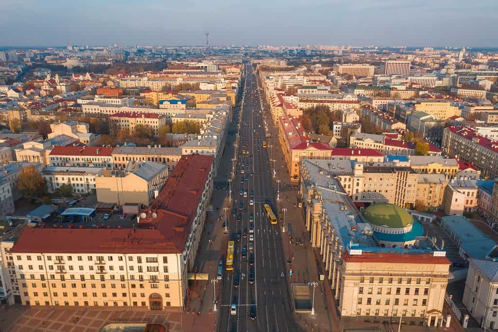 Minsks Independence Avenue Travel Destinations, South Europe Caucasus East Europe Minsk's Independence Avenue