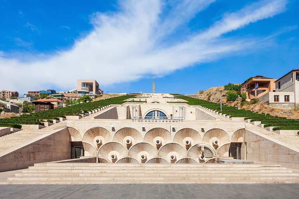 Statues of Yerevans Cascade Travel Destinations, South Europe Caucasus East Europe Statues of Yerevan's Cascade