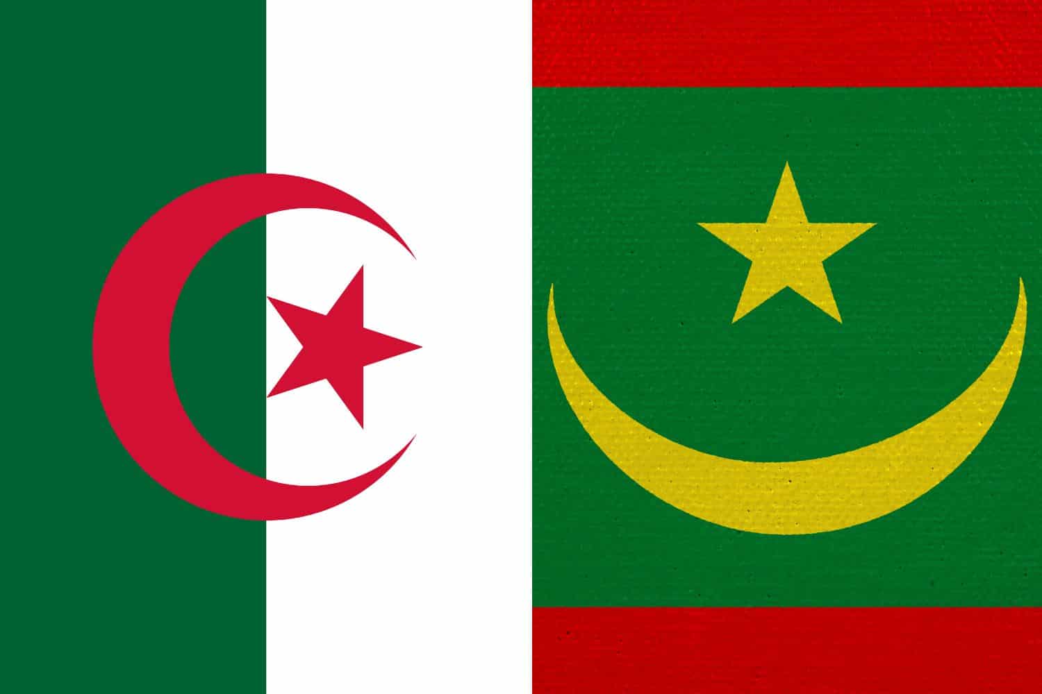 Algerian Flag vs Mauritania Flag Algeria, Flags Flag of Algeria Algerian Flag vs Mauritania Flag