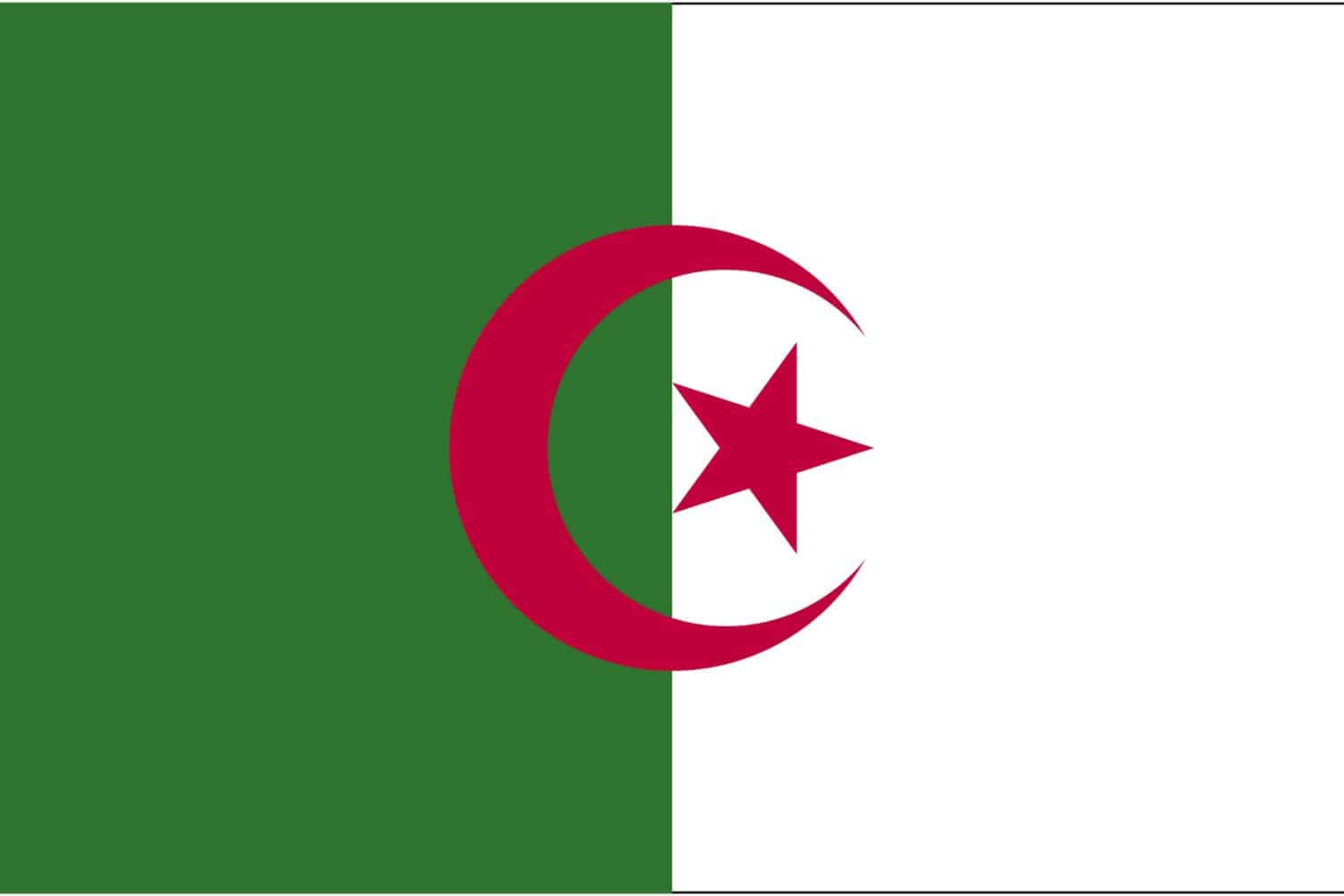 Bridge of Sidi M'Cid in Algeria Algerian flag